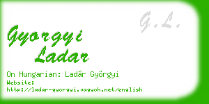 gyorgyi ladar business card