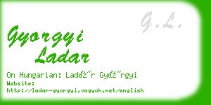 gyorgyi ladar business card